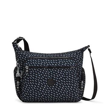 Kipling Gabbie Printed Çapraz Askılı Çanta Siyah | TR 2054BE